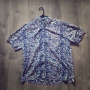 Tommy Hilfiger Button Down Hawaiian Collared Shirt
